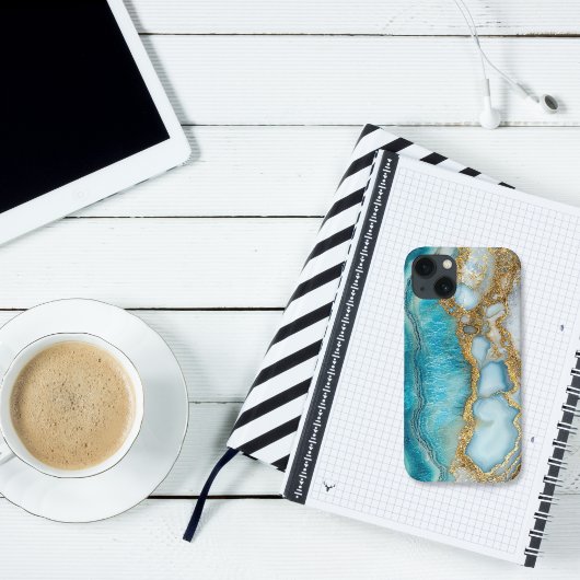 Blauwe marmer Case-Mate iPhone case