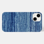 Blauwe marmer Case-Mate iPhone case (Achterkant (horizontaal))