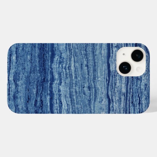 Blauwe marmer Case-Mate iPhone case (Achterkant (horizontaal))