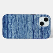 Blauwe marmer Case-Mate iPhone case (Achterkant (horizontaal))