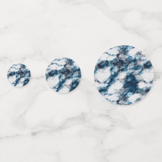 Blauwe marmer confetti (Voorkanten)