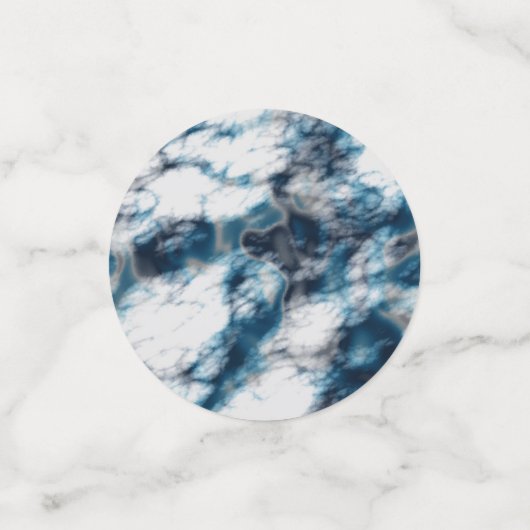 Blauwe marmer confetti (Kleine voorkant)