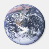  blauwe marmer Earth Foto Magneet (Voorkant)