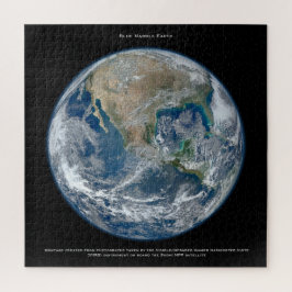 Blauwe marmer Earth Legpuzzel