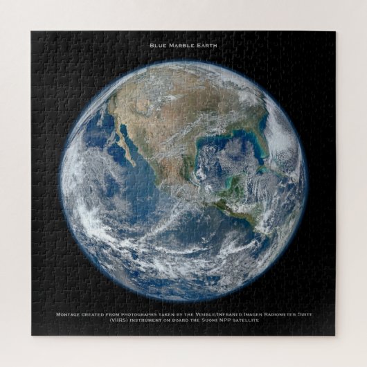 Blauwe marmer Earth Legpuzzel (Verticaal)