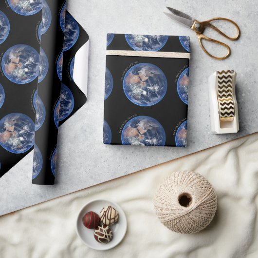 Blauwe marmer Earth, satellietfoto 2014 Cadeaupapier (Crafts)