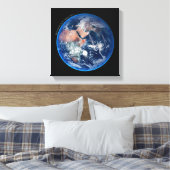 Blauwe marmer Earth, satellietfoto 2014 Canvas Afdruk (Insitu (Slaapkamer))