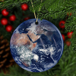 Blauwe marmer Earth, satellietfoto 2014 Keramisch Ornament