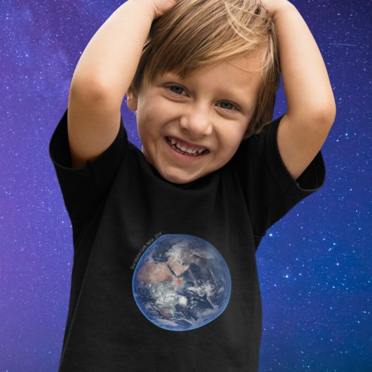 Blauwe marmer Earth, satellietfoto 2014 Kinder Shirts