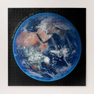 Blauwe marmer Earth, satellietfoto 2014 Legpuzzel