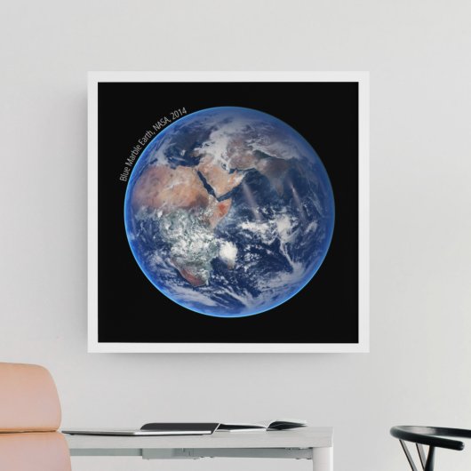Blauwe marmer Earth, satellietfoto 2014 Perfect Poster