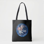 Blauwe marmer Earth, satellietfoto 2014 Tote Bag (Voorkant)