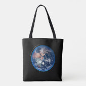 Blauwe marmer Earth, satellietfoto 2014 Tote Bag (Achterkant)