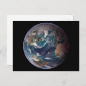 Blauwe marmer Earth (Western Hemisphere) Briefkaart (Voorkant / Achterkant)
