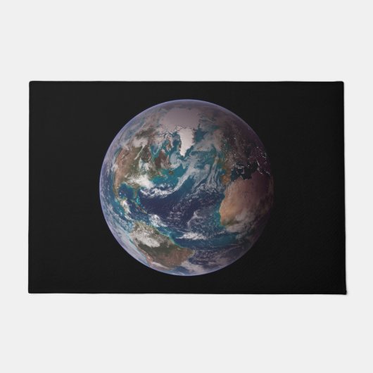 Blauwe marmer Earth (Western Hemisphere) Deurmat (Voorkant)