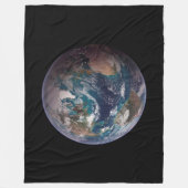 Blauwe marmer Earth (Western Hemisphere) Fleece Deken (Voorkant)