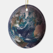 Blauwe marmer Earth (Western Hemisphere) Keramisch Ornament (Links)