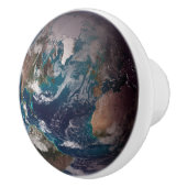 Blauwe marmer Earth (Western Hemisphere) Keramische Knop (Rechts)