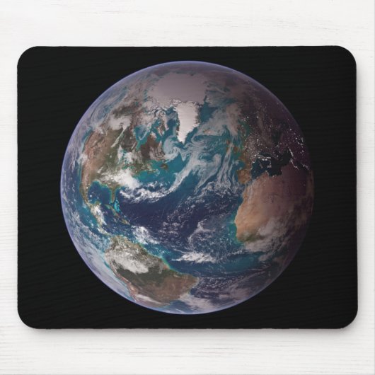 Blauwe marmer Earth (Western Hemisphere) Muismat (Voorkant)