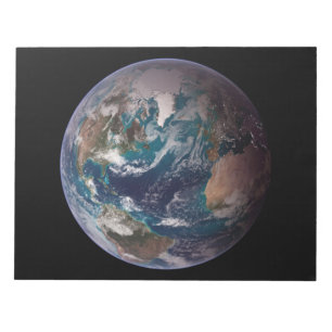 Blauwe marmer Earth (Western Hemisphere) Notitieblok