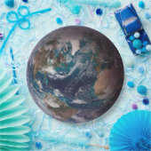 Blauwe marmer Earth (Western Hemisphere) Papieren Bordje (Feest)