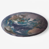 Blauwe marmer Earth (Western Hemisphere) Papieren Bordje (Gekanteld)
