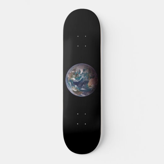 Blauwe marmer Earth (Western Hemisphere) Persoonlijk Skateboard (Voorkant)