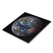 Blauwe marmer Earth (Western Hemisphere) Tegeltje (Zijkant)