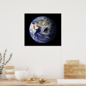 Blauwe marmer East Uitzicht Earth Poster (Keuken)
