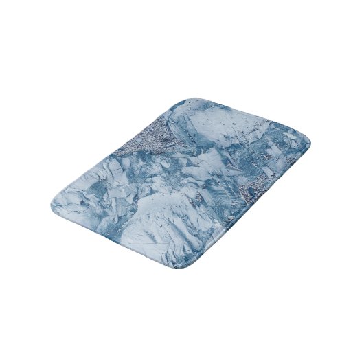 Blauwe marmer en glitter badmat (Gekanteld)