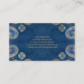 Blauwe marmer en goud visitekaartje (Achterkant)