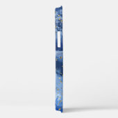 Blauwe marmer en gouden textuur Case-Mate iPhone case (Achterkant / Rechts)