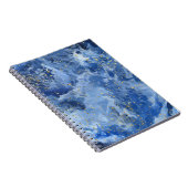 Blauwe marmer en goudtextuur notitieboek (Rechterzijde)