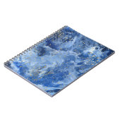 Blauwe marmer en goudtextuur notitieboek (Linkerzijde)