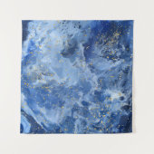 Blauwe marmer en goudtextuur wandkleed (Voorkant (horizontaal))