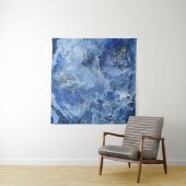 Blauwe marmer en goudtextuur wandkleed (In Situ (horizontaal))