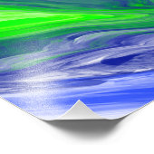 Blauwe marmer en groene marmer Jigzaag Puzzle Foto Afdruk (Hoek)