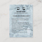 Blauwe marmer Eyelash Browbar Instructies voor naz Visitekaartje (Voorkant)