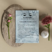 Blauwe marmer Eyelash Browbar Instructies voor naz Visitekaartje