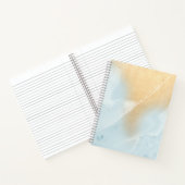 Blauwe marmer Faux Gold Spiral-laptop Notitieboek (Binnen)