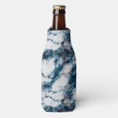 Blauwe marmer flesjeskoeler (Fles Voorkant)