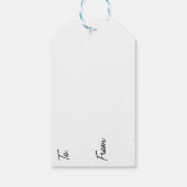 Blauwe marmer Fluid Art Birthday naar en van Cadeaulabel (Achterkant)