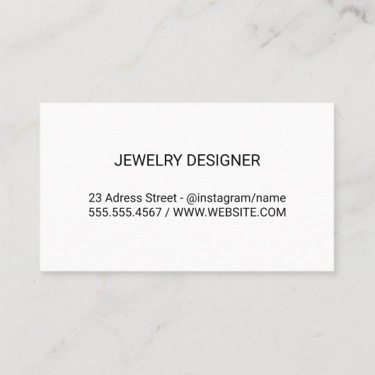 Blauwe marmer | Glitterstripes voor goud Visitekaartje (Achterkant)