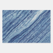 Blauwe marmer inpakpapier vel (Voorkant 2)