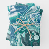 Blauwe marmer inpakpapier vel (In situ)