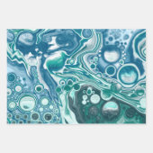 Blauwe marmer inpakpapier vel (Voorkant)