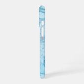 Blauwe Marmer iPhone 16 Hoesje (Linkerkant)