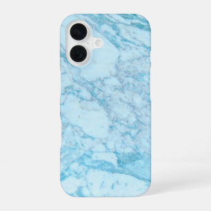 Blauwe marmer iPhone 16 hoesje