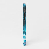 Blauwe marmer iPhone hoesje (Linkerkant)