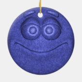 Blauwe marmer keramisch ornament (Achterkant)